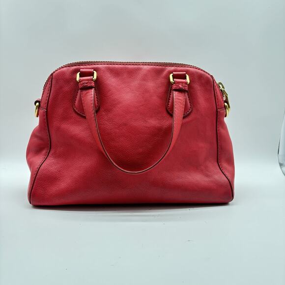 Marc by Marc Jacobs Satchel Handbag Womens Red Medium Leather Purse - Picture 4 of 12